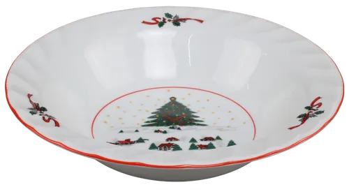 White Christmas Serving Bowl