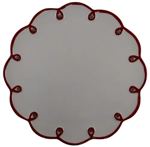 White & Red Side Plate