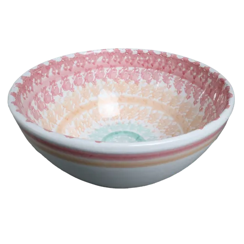 Sponged Pastel Rainbow Ceramic Mixing Bowl