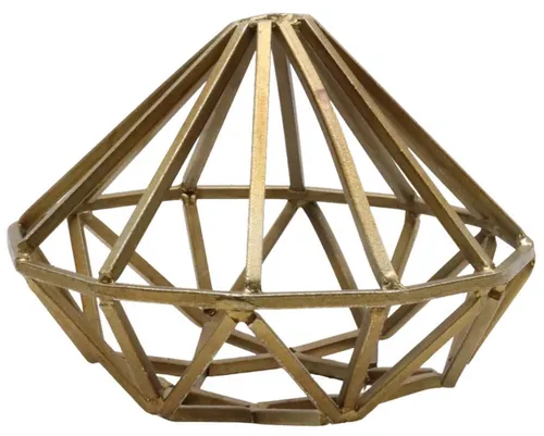 Gold Metal Geometric Sphere