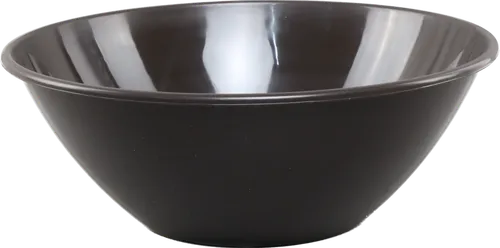 Solid Brown Plastic Serving Bowl