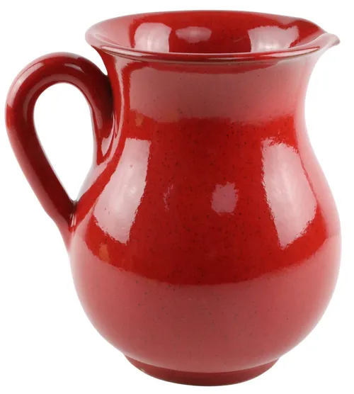Cranberry Red Ceramic Pitcher