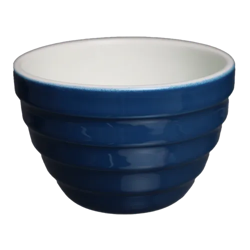 Sapphire Blue Ribbed Ceramic Small Bowl
