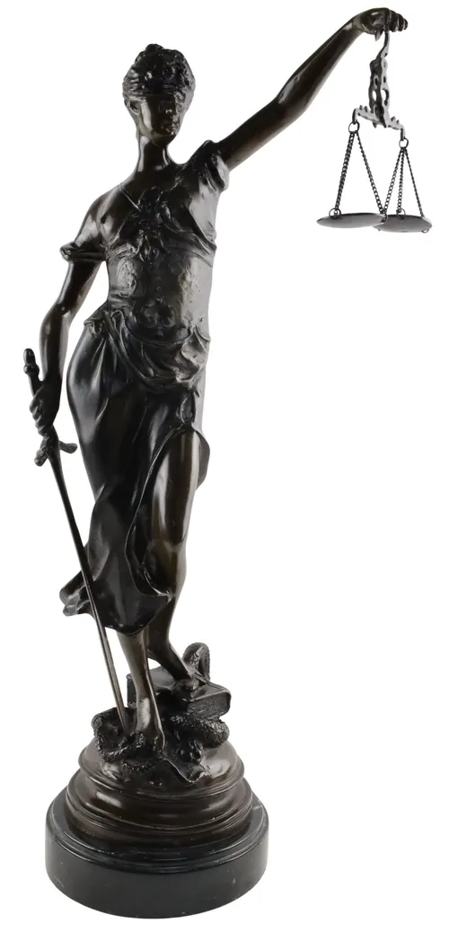 Bronze Scales Of Justice Statue