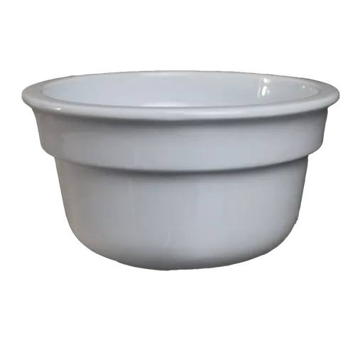 White Fat Rim Mixing Bowl