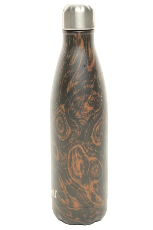 Exotic Wood Grain Metal Water Bottle