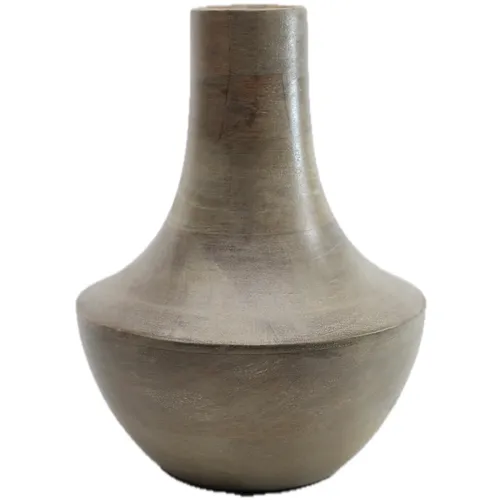Grey Grain Wood Vase