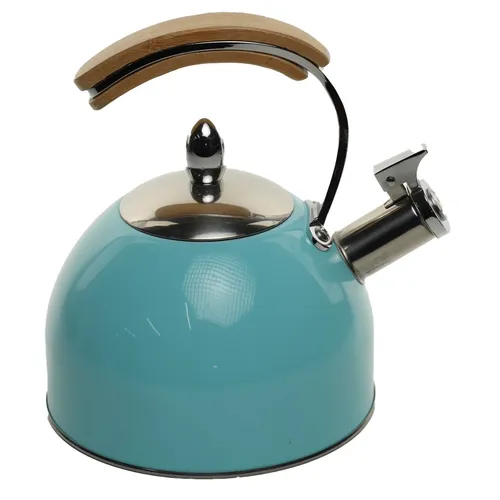 Maya Blue Kettle With Wood Handle