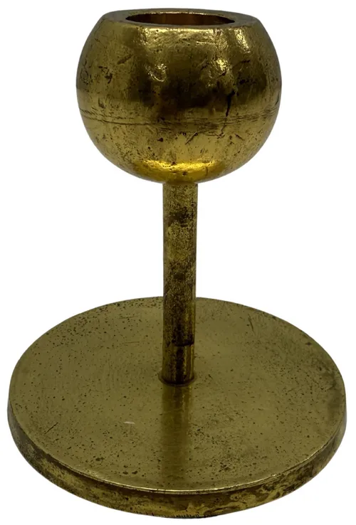 Gold Metal Taper Candle Holder - Small