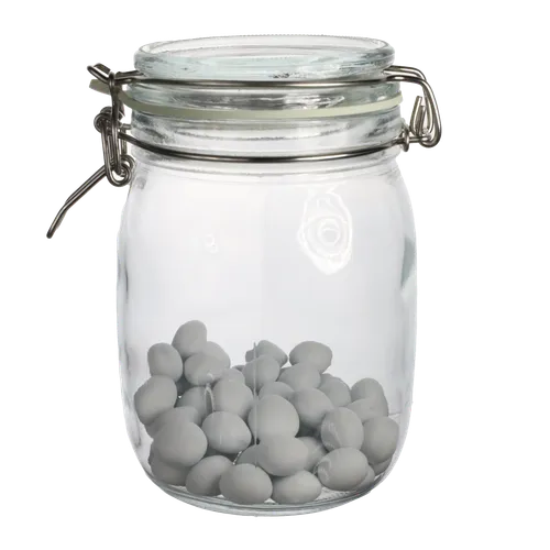 Clear Glass Canister With Scotch Mints