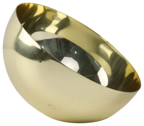 Gold Metal Angled Decorative Bowl - Large