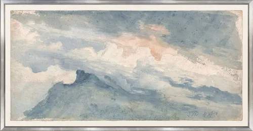 Pastel Hilltop On Board With Silver Frame