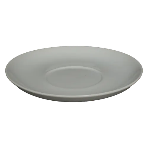 White Solid Wide Mouth Saucer