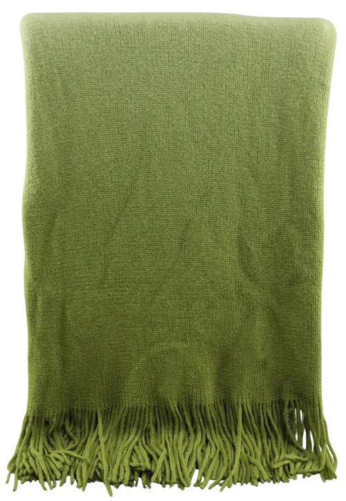 Green Fade Throw Blanket With Fringe