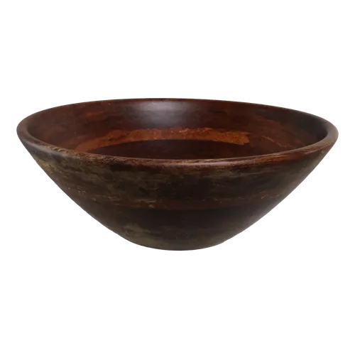 Red Acacia Wood Serving Bowl