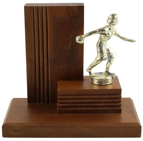Wood Bowling Trophy