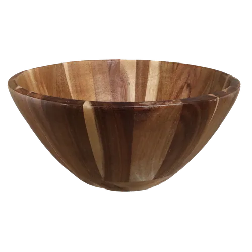 Bottom Band Acacia Wood Serving Bowl