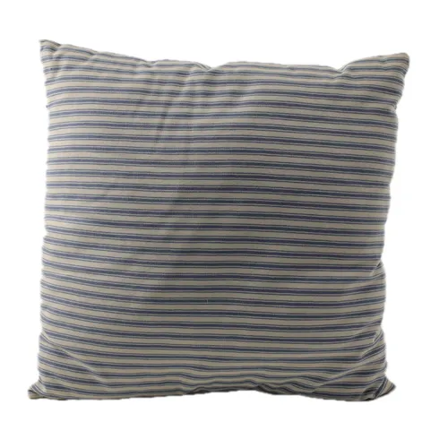 White & Blue Pinstripe Throw Pillow