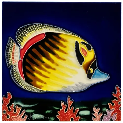 Enamel Fish On Ceramic Tile