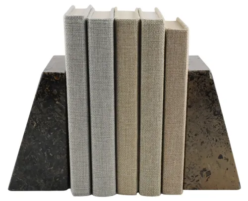 Natural Polished Granite Tapered Bookend Set