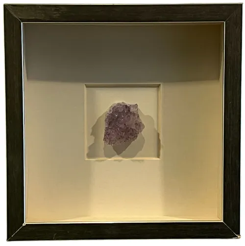 Amethyst In Silver Shadowbox Frame