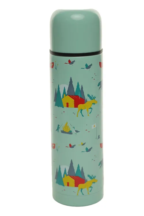 Mint Green Metal Camping Thermos