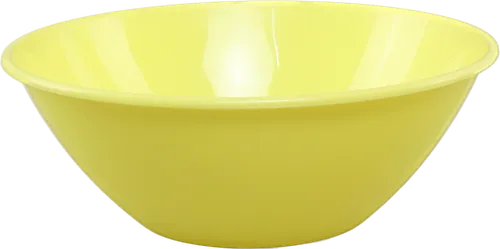 Solid Yellow Plastic Serving Bowl