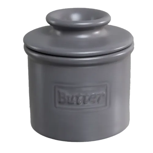 Matte Grey Butter Bell Crock
