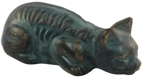 Bronzed Ceramic Cat