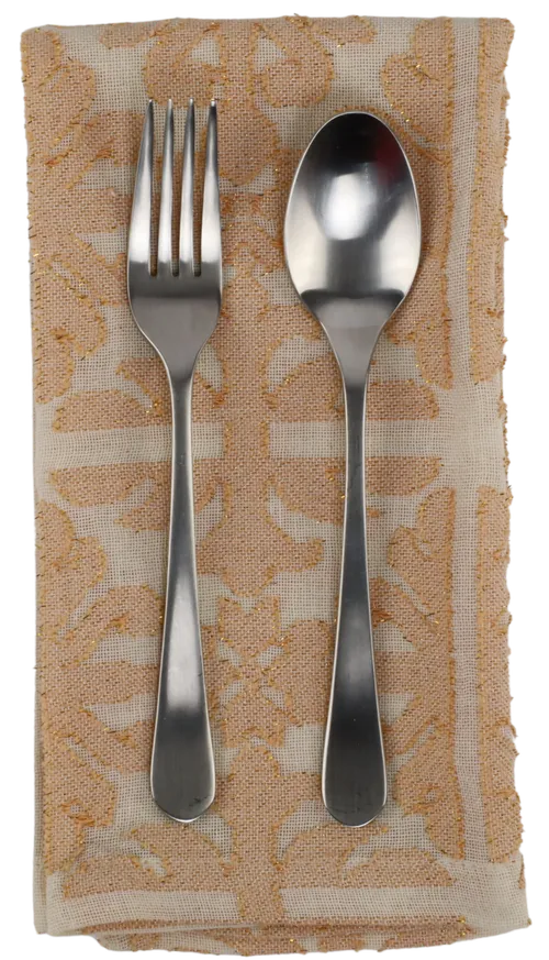 Cream & Peach Damask With Gold Highlights Napkin