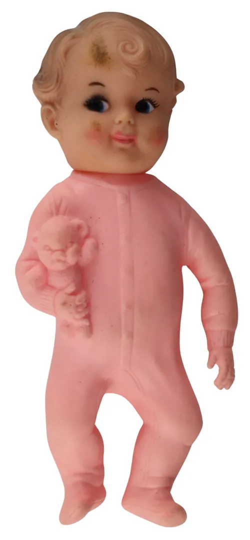 Vintage Rubber Doll With Pink Pyjamas