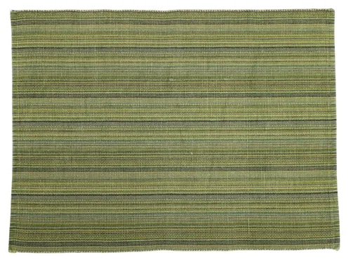 Olive Green Striped Rectangular Placemat