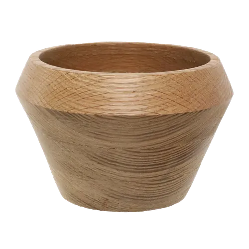 Wood Banded Strip Vase