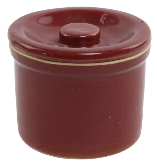Auburn Red Ceramic Storage Canister With Lid