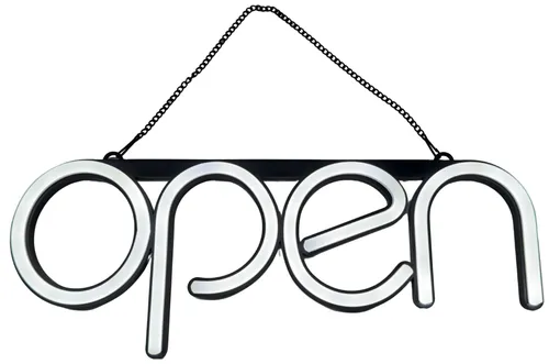 White Open LED Neon Sign