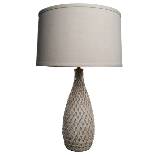 Ceramic Pocked Sandy Beige Table Lamp