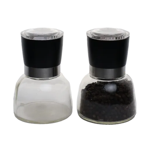 Glass Pot Base Salt & Pepper Set