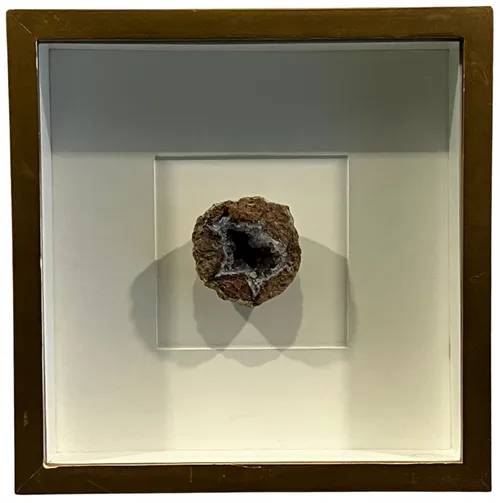 Geode In Wood Shadowbox Frame