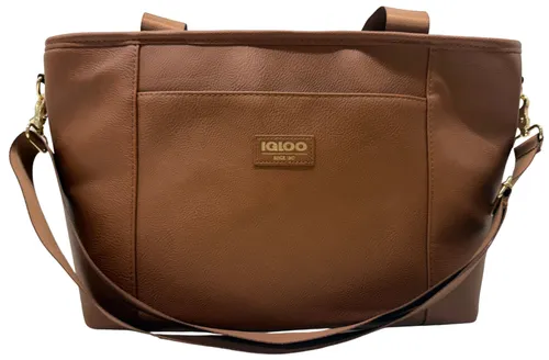 Cognac Brown Leather Cooler Bag