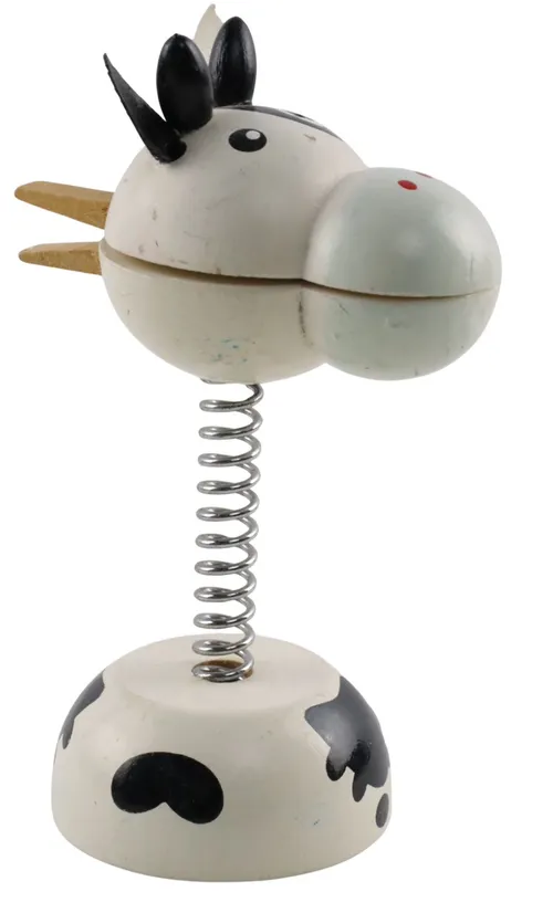 Dairy Cow Clip Holder On Spring Base