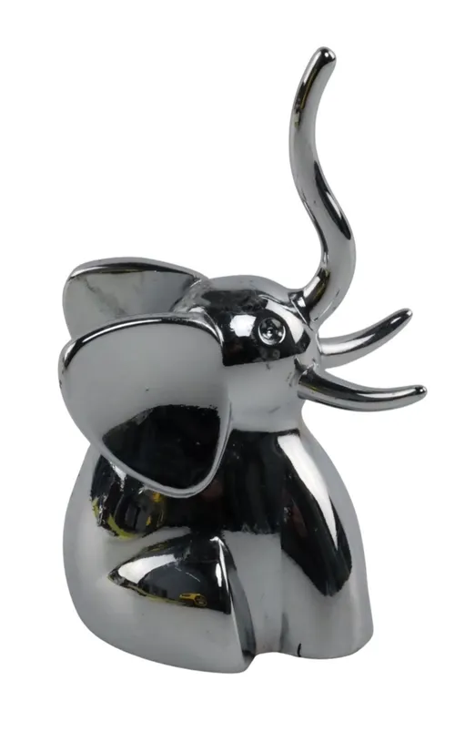 Chrome Plated Metal Elephant