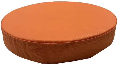 Round Orange Children's Floor Cushion With Black Handle