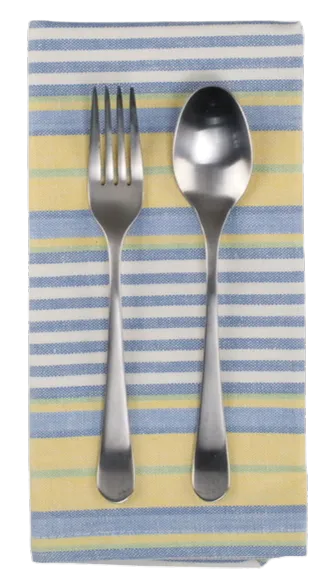 Yellow & White & Blue Striped Napkin