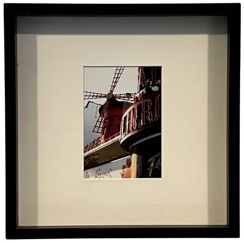French Windmill In Black Frame
