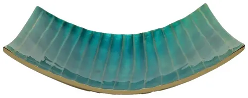 Emerald Green & Gold Enamelled Decorative Platter