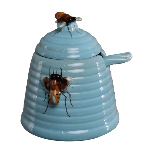 Baby Blue Beehive Honey Pot