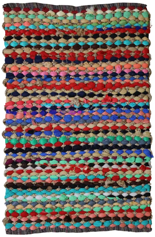 Multicolour Rag Rug Entry Mat 2'6