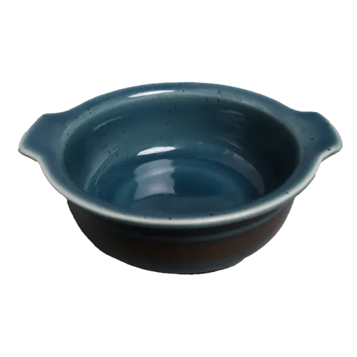 Deep Turquoise High Gloss With Brown Band Baking Dish