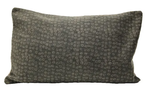 Storm Grey With White Dots Woven Throw Pillow