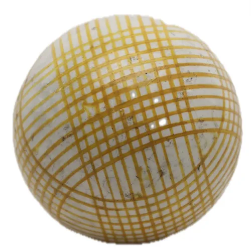 Yellow Stripe Antique Ceramic Carpet Ball